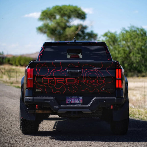 Black Tacoma Red Topo Wrap