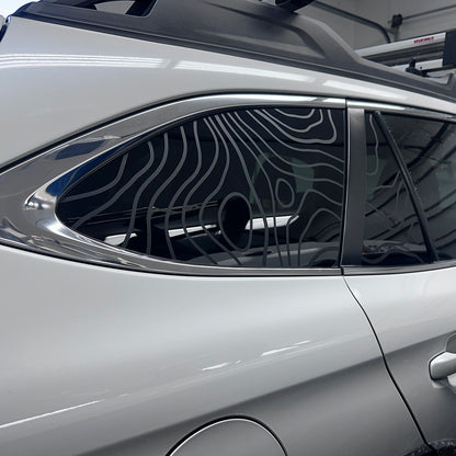 Vinyl Wrap Kit - Topo Rear Side Windows (Both)