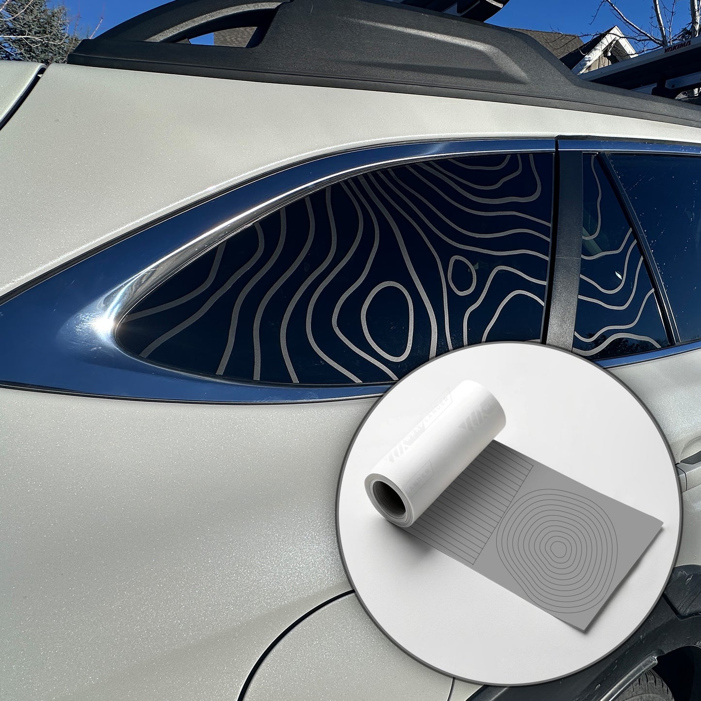 Vinyl Wrap Kit - Topo Rear Side Windows (Both)